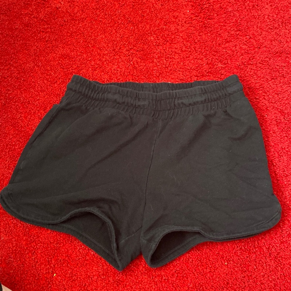 black shorts